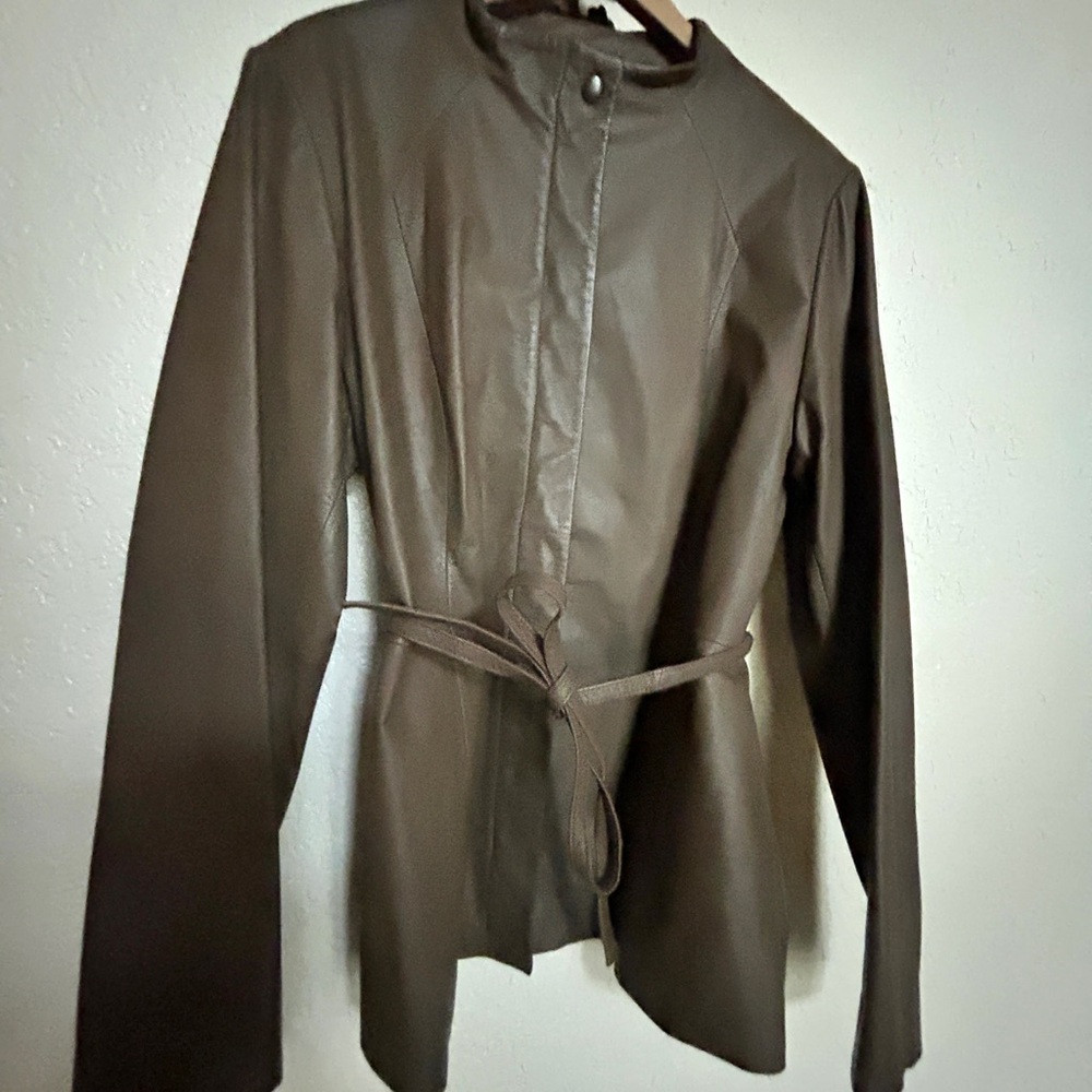 Classiques Entier Taupe Leather Jacket